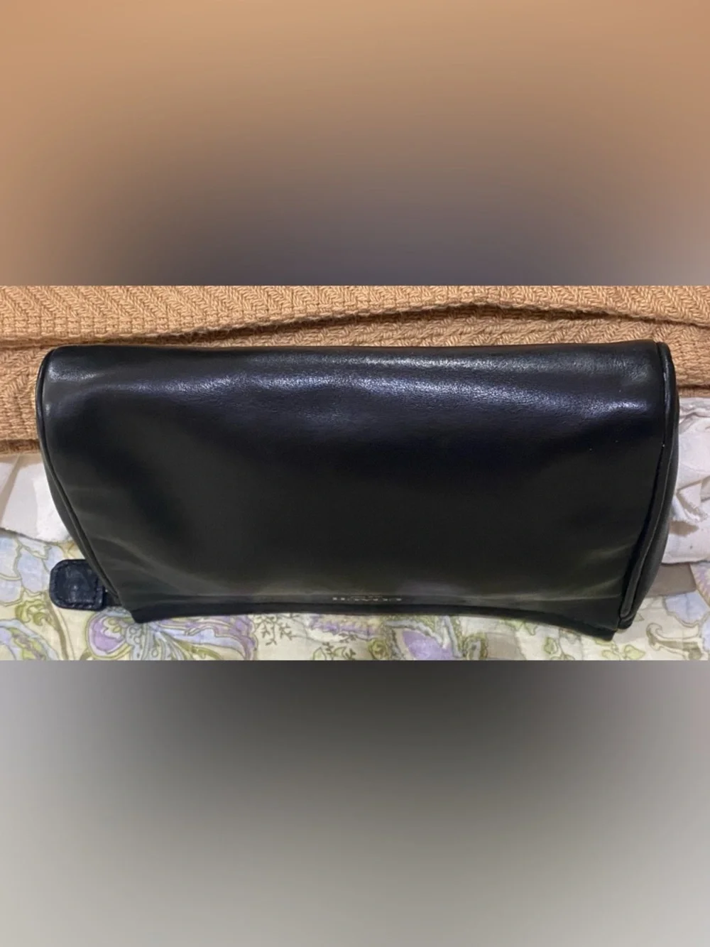 Coach Legacy Leather Wristlet Clutch Purse Bag Silver Hardware Minimalist Black - Picture 7 of 10